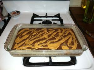 Peanut butter swirl brownies