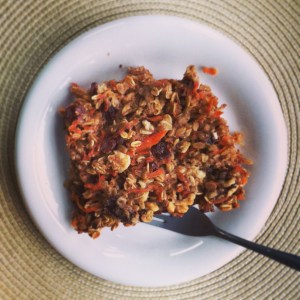 Carrot cake baked oatmeal