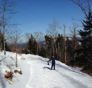 Uphill skiing